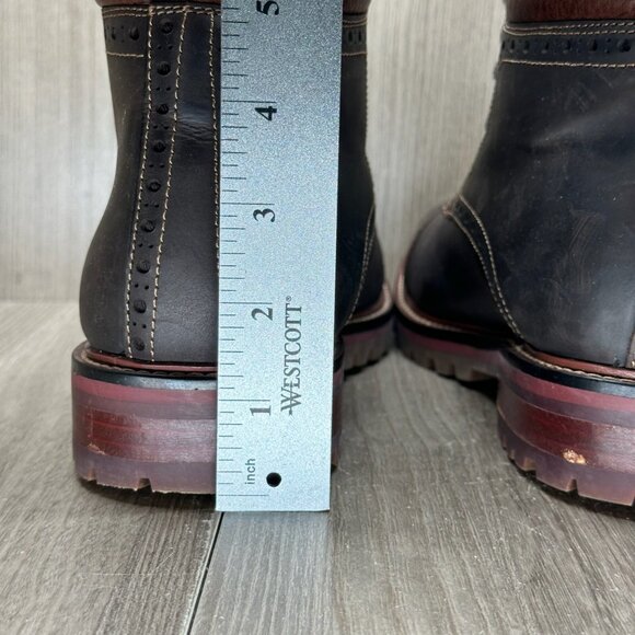 Warfield & Grand Boots Mens Sz 8 Presidio Leather Lace Up Cap Toe Ankle Brown - Picture 13 of 13